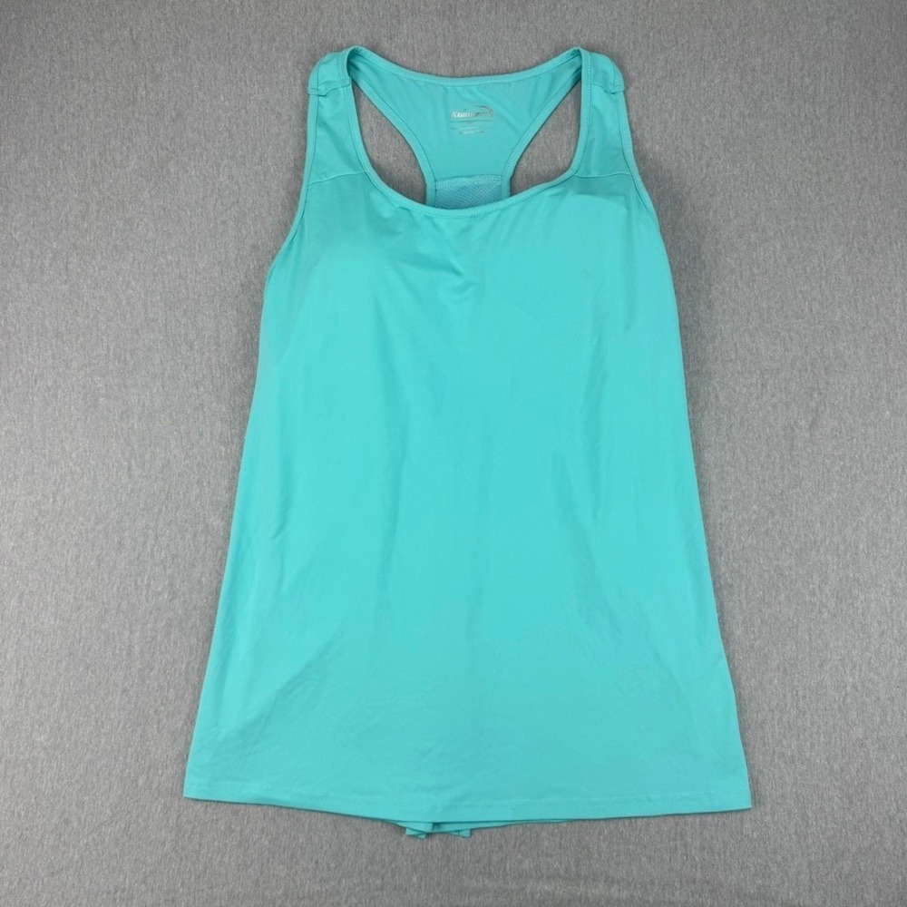 Kimmery Activewear Tank Women XL Turquoise Excellent Racerback Open Back Bra